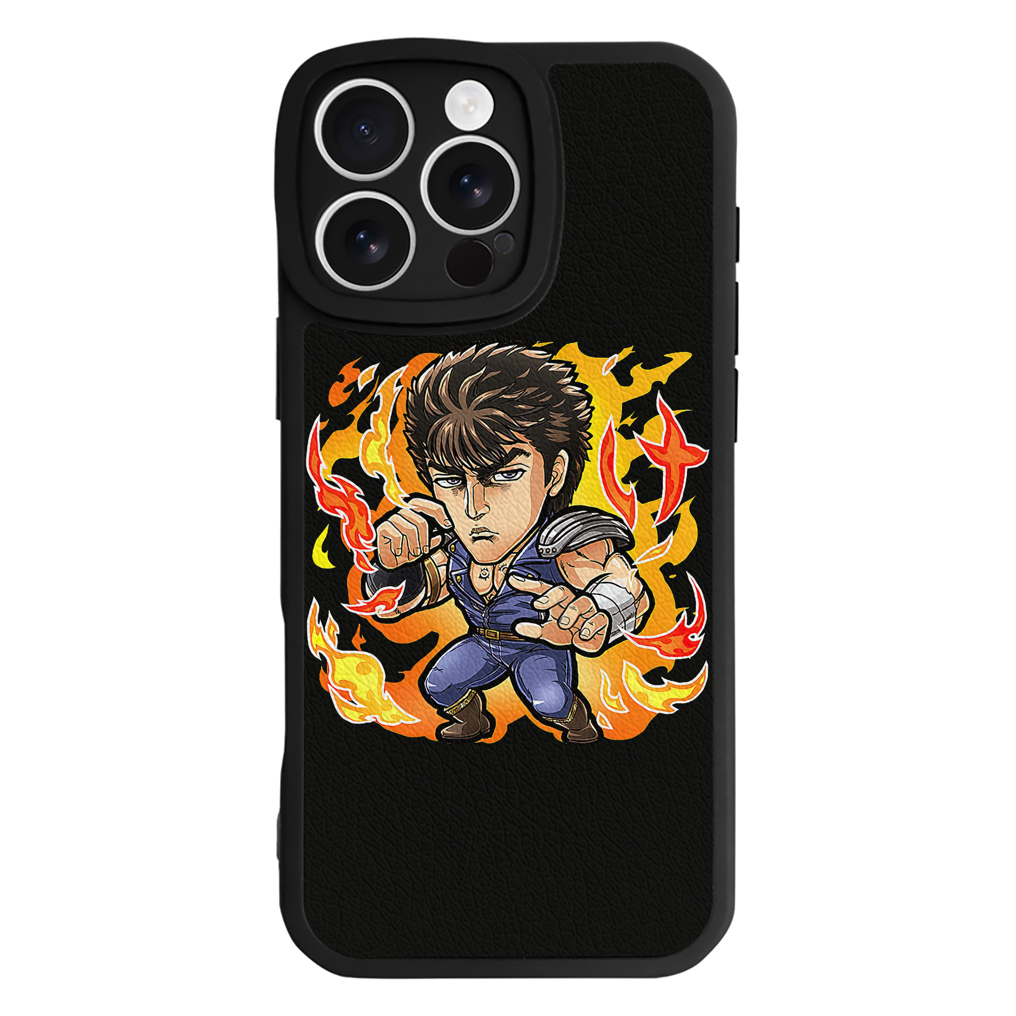 （画像用） 北斗の拳 Fist of the North Star 【iPhone 16シリーズ対応】シリコンスマホケース（レザー調） 材質：シリコン